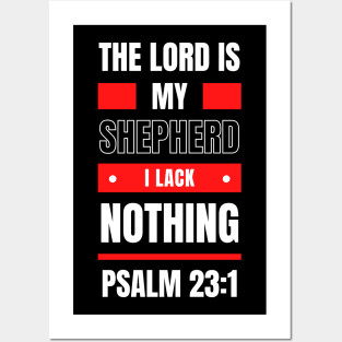 The Lord Is My Shepherd | Bible Verse Psalm 23:1 Posters and Art